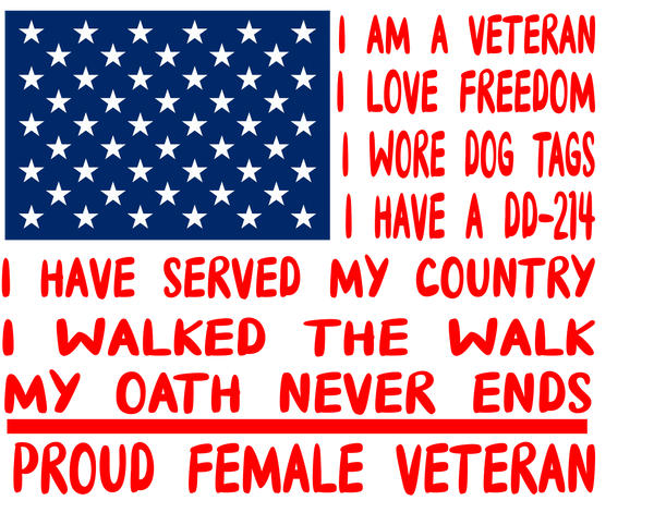 Proud Female Veteran