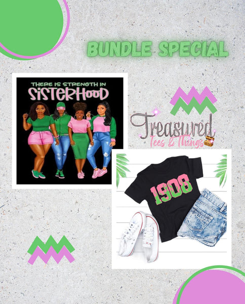 Sisterhood/1908 bundle (Pink/Green)