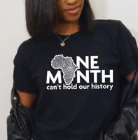 One Month Can’t Hold Our History (White Print)