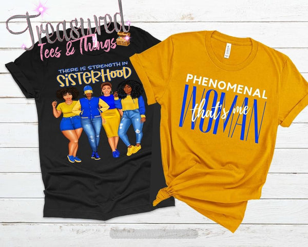 Sisterhood/Phenomenal Woman (Blue/Yellow)